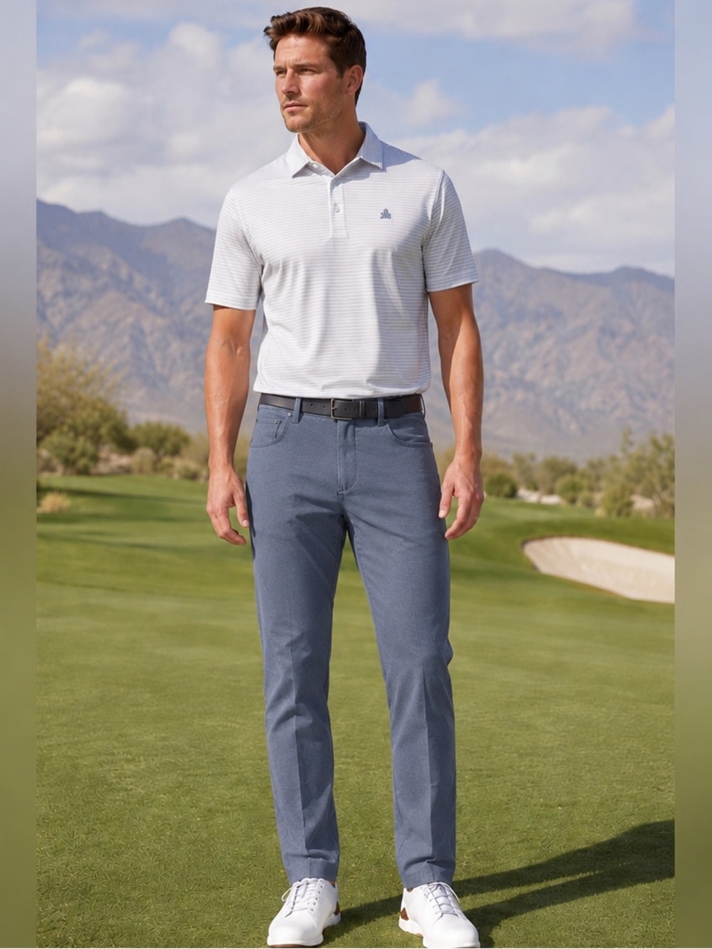 Donald Ross Western Pocket Performance Pants Heather Grey 34x30 New With Tags